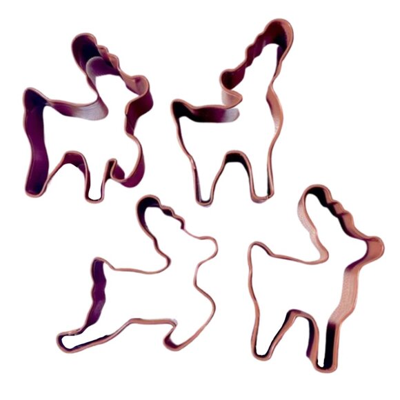 Set of 4 Reindeer Christmas Cookie Cutters - Picture 1 of 7